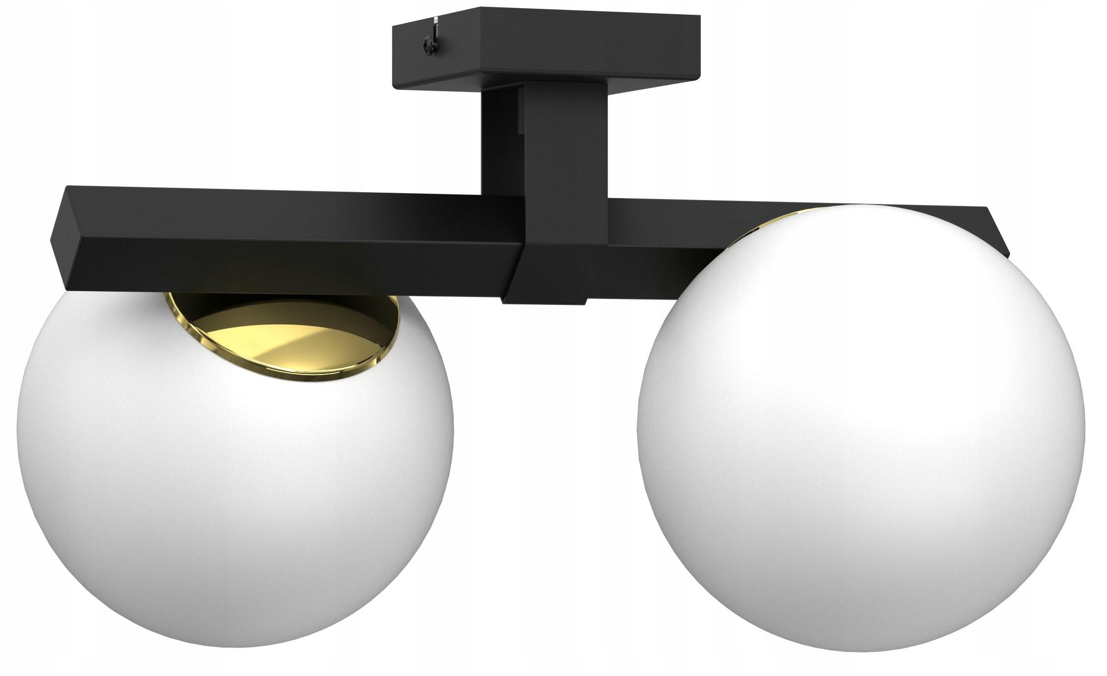 Stropná lampa Idris čierna Zlatý glamour doplnok do jedálne