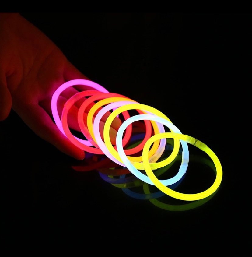 BRANSOLETKI OPASKI FLUORESENCYJNE ŚWIECĄCE NA IMPREZE URODZINY PRZYJĘCIE Materiał Inny