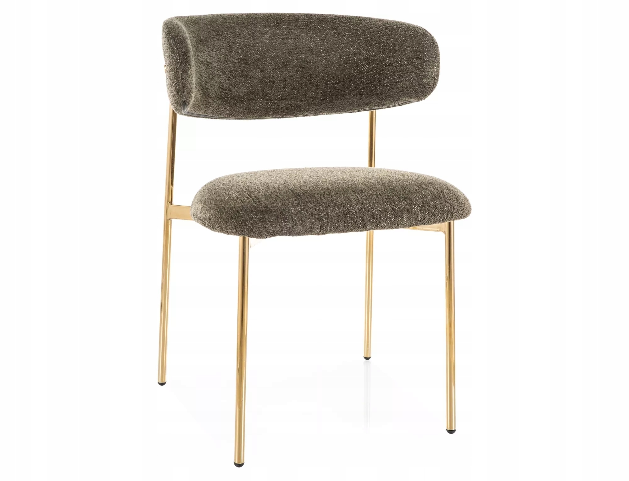 Kovová stolička Elton Raven kovový rám zlatý tkanina raven olivová 78
