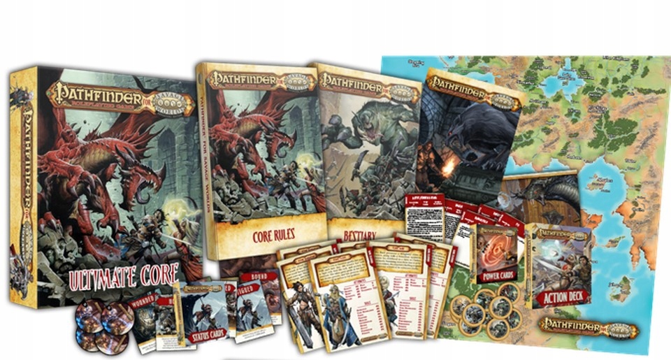 ZESTAW PODRĘCZNIKÓW PATHFINDER FOR SAVAGE WORLDS ULTIMATE CORE BOXED SET Nazwa Podręcznik Zestaw Pathfinder for Savage Worlds Ultimate Core Boxed Set RPG
