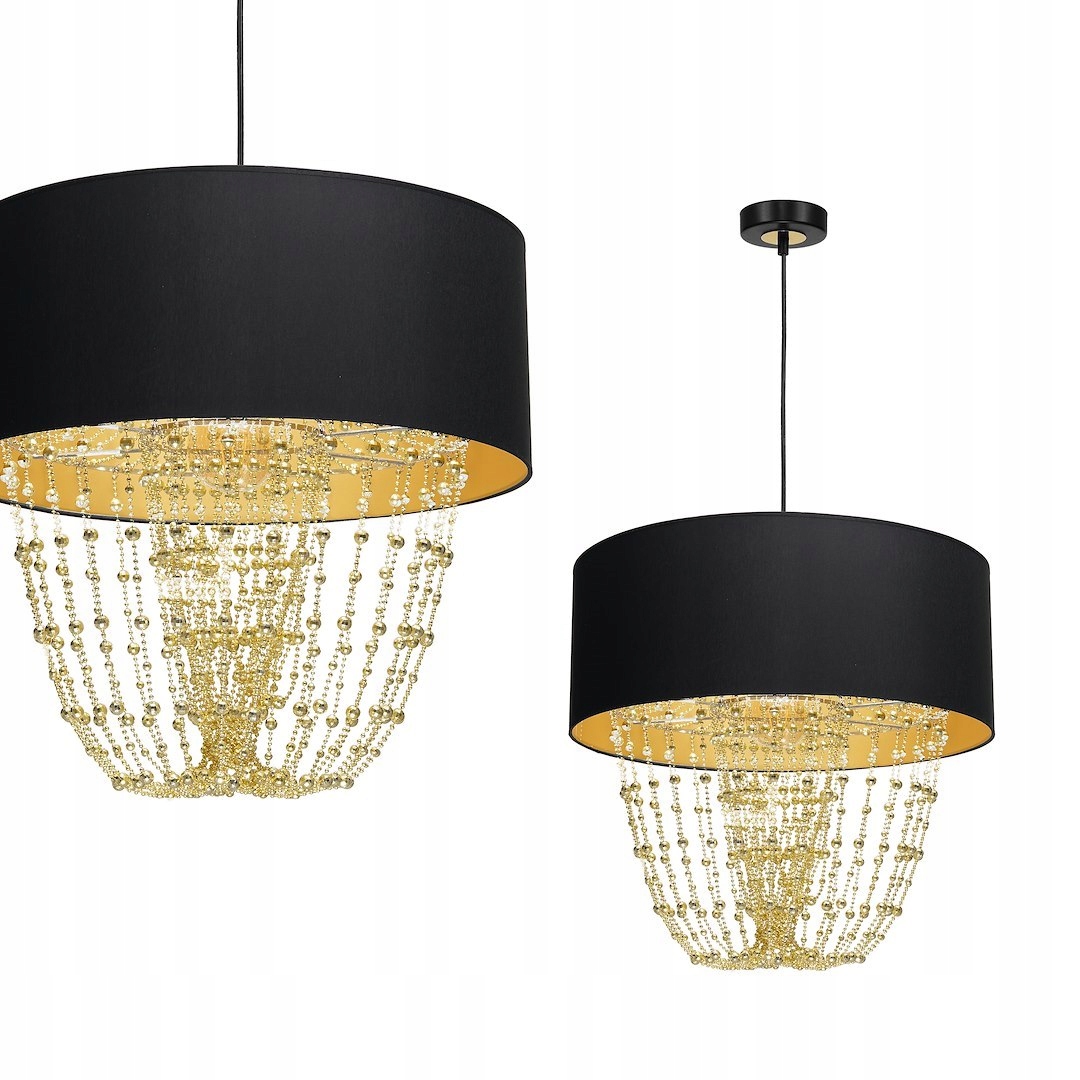 Závěsná lampa Almeria Black/gold 1xE27