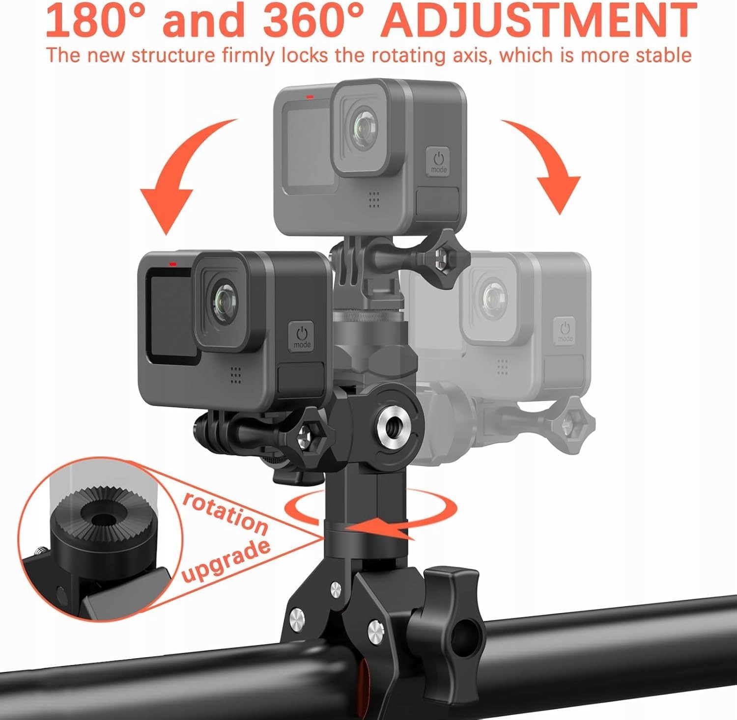 UNSTINCER Uchwyt Kamery Do Roweru i Motocykla Super Clamp Adapter — miniatura 3