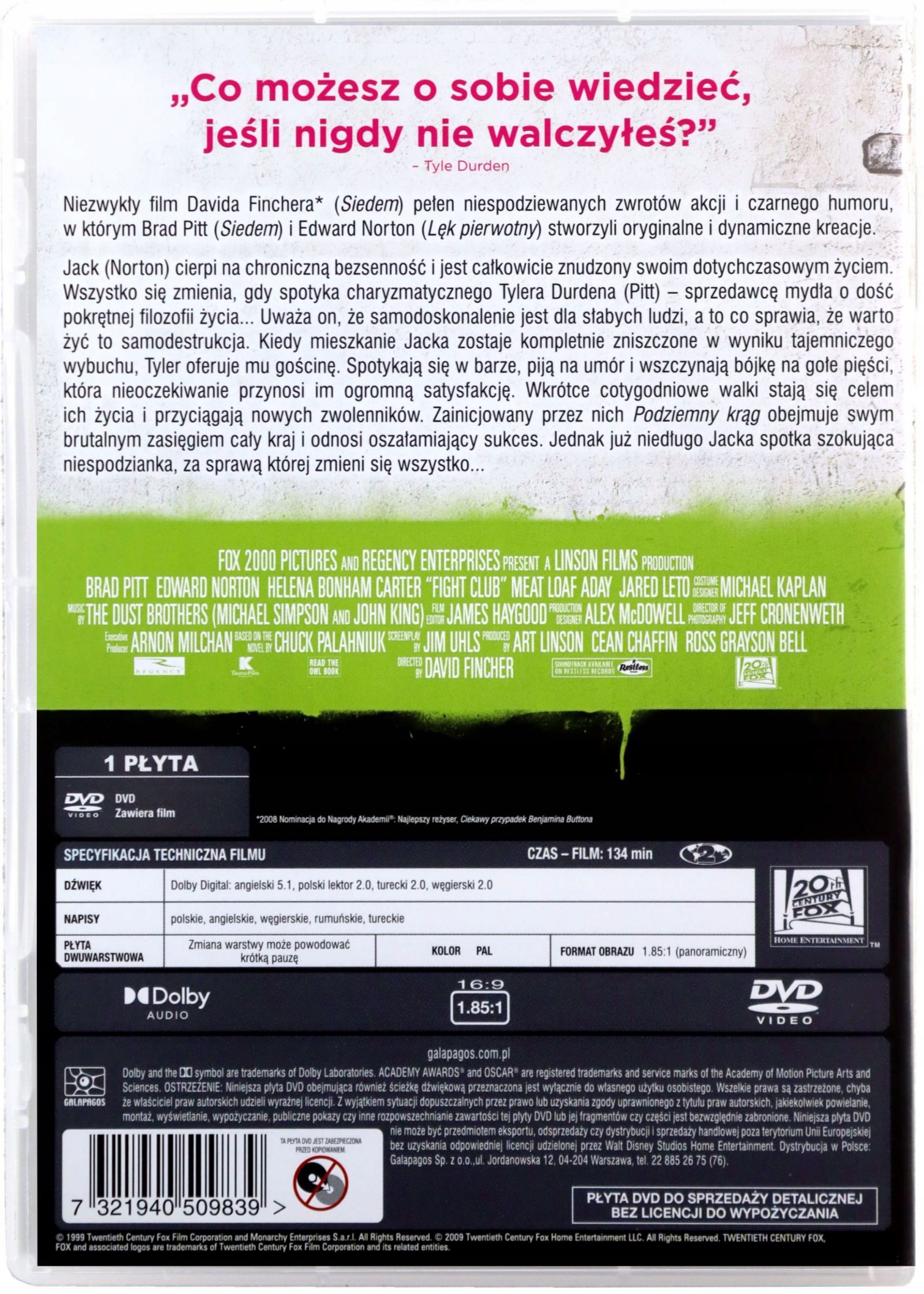 PODZIEMNY KRĄG (DVD) Stan opakowania oryginalne