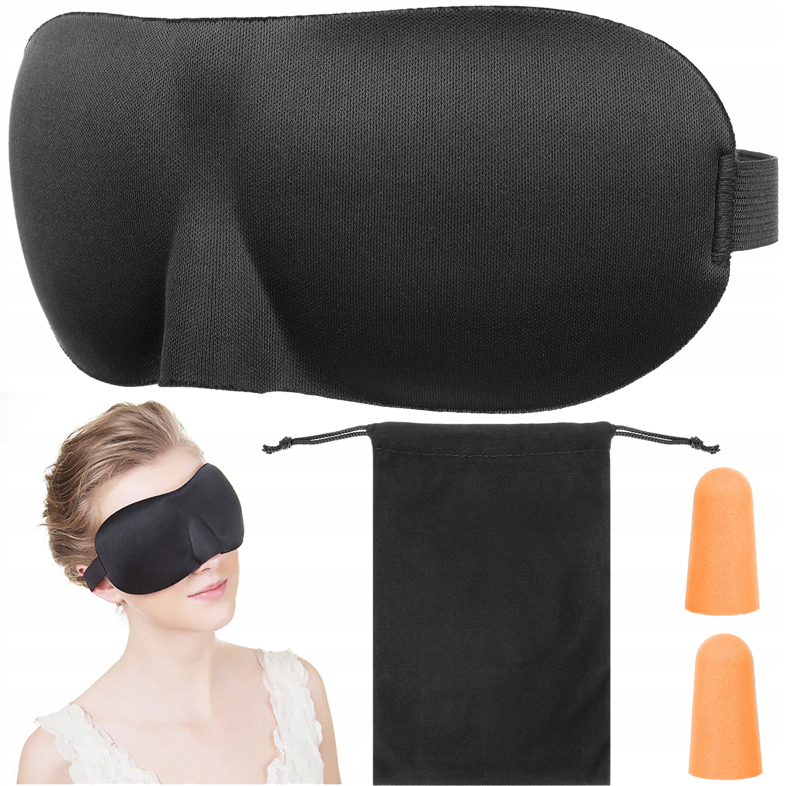 

Opaska na Oczy Maska do Spania 3D Zatyczki Etui