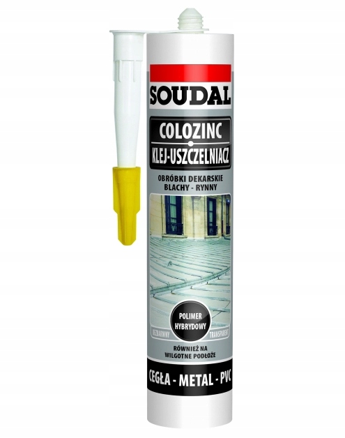 Klej uszczelniający do Anthry czarnoszary 7021 Soudal ColoZinc 290 ml