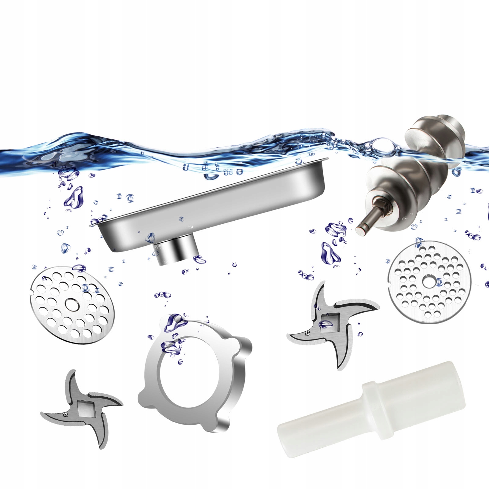 VEVOR Maszynka do Mielenia Mięsa Elektryczna 1100W Szerokość produktu 21 cm