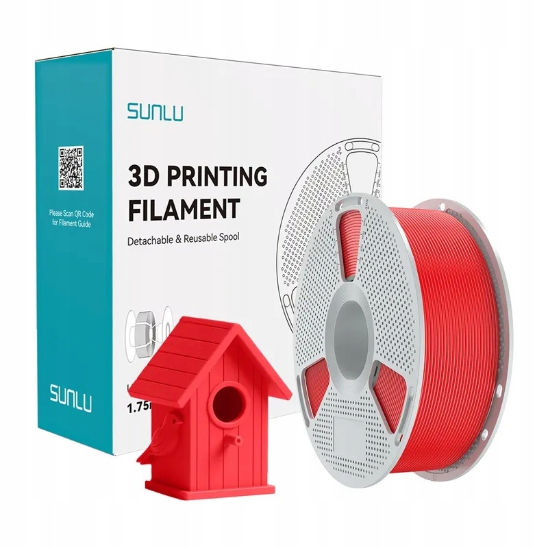 Filament Sunlu Asa 1.75mm 1kg (czerwony)