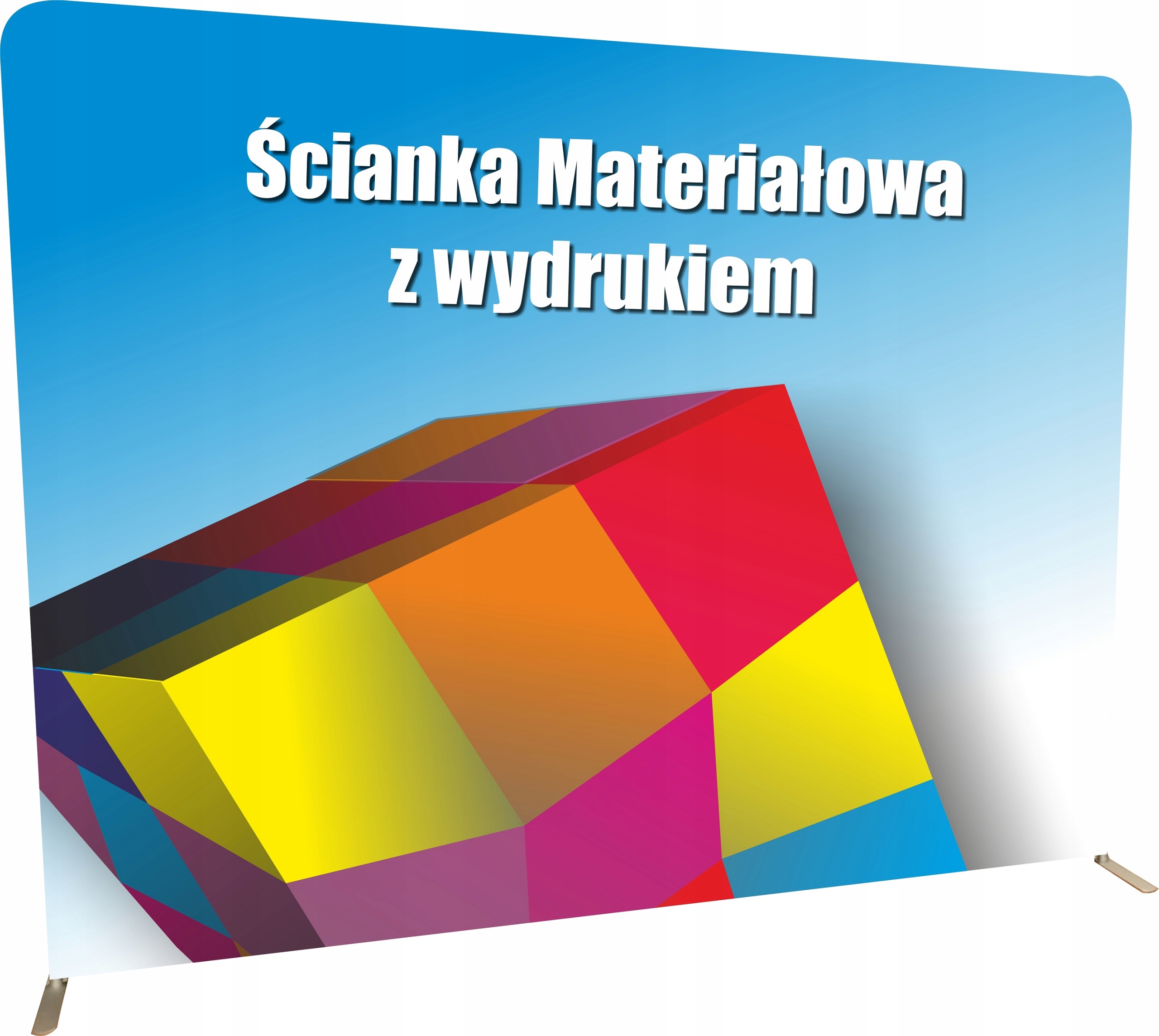 Ścianka Reklamowa Tekstylna Materiałowa z wydrukiem Prosta 250x230
