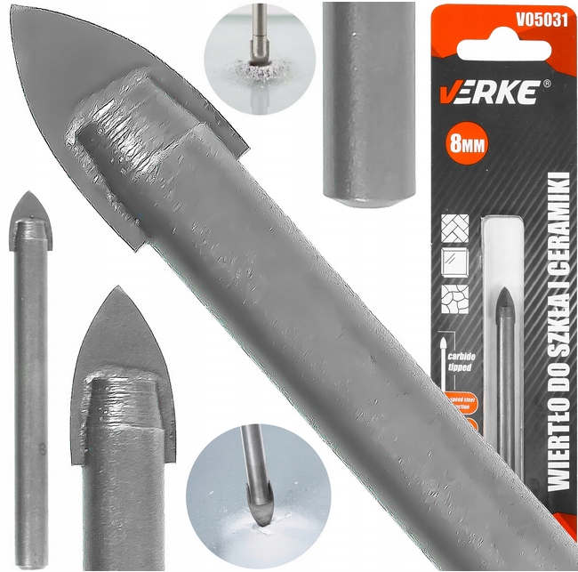 

Wiertło Płytek Ceramiki Szkła Gresu Glazury 8mm