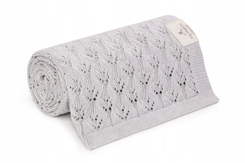 

My Memi Ażurowy kocyk bambusowy 80x100 light grey