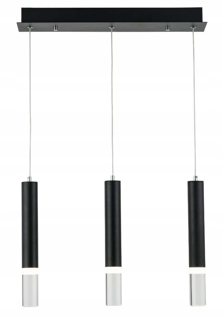 Moderná závesná Led lampa trojitá čierna 3 tuby nad stôl 4000K Reality