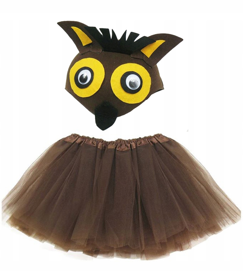 CZAPKA + SPÓDNICZKA SOWA JESIEŃ LAS PTAK