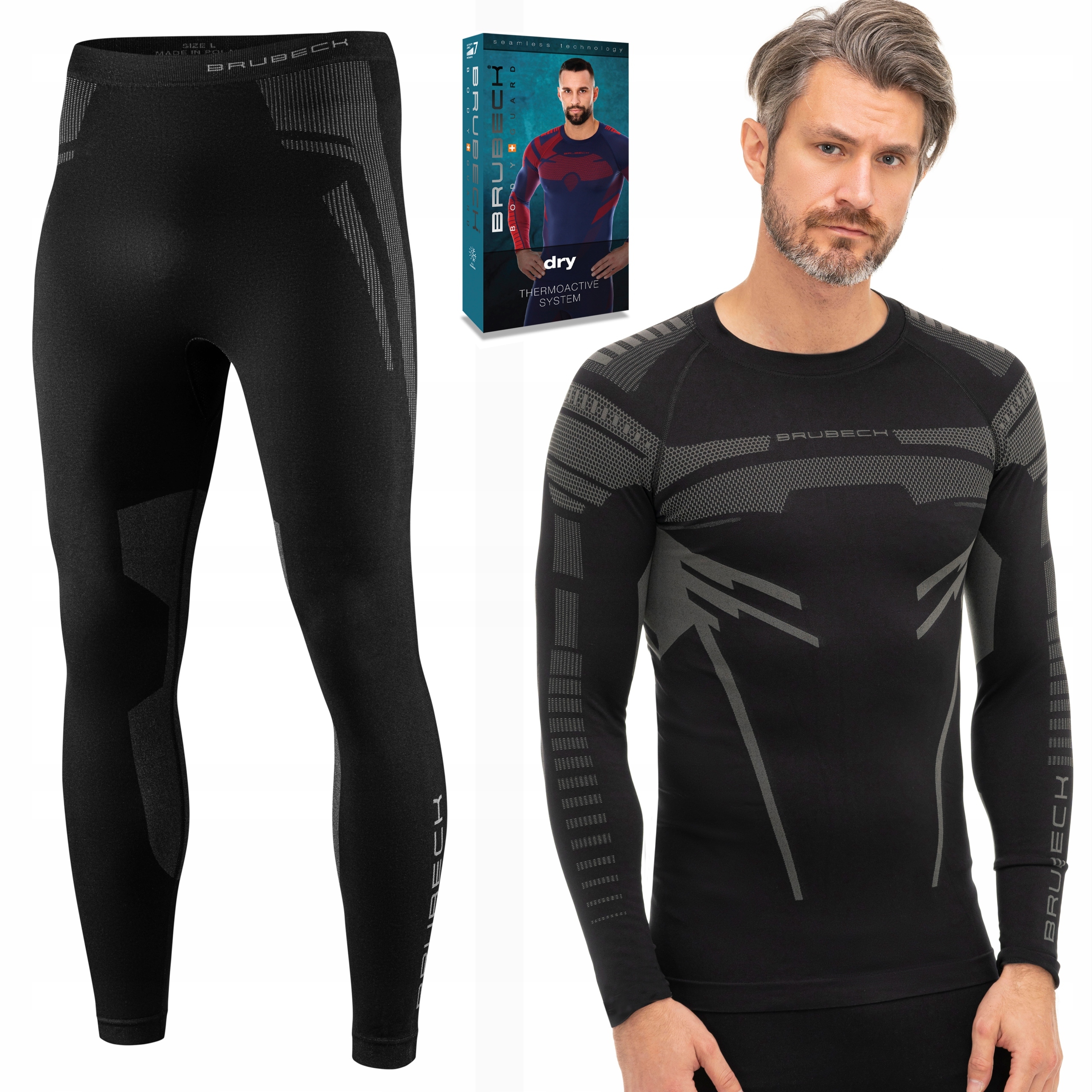 Brubeck Dry pánské Termoaktivní Spodní Prádlo rychleschnoucí Termický komplet XL