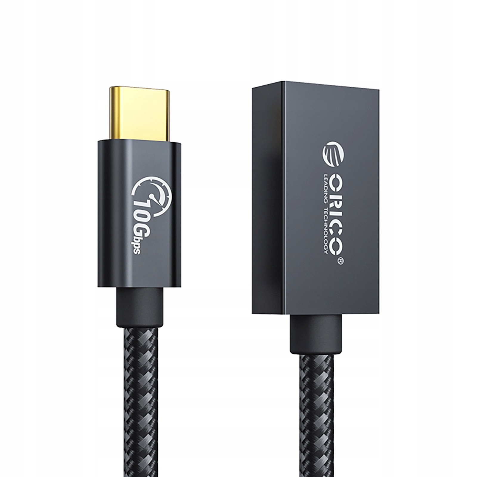 Adapter przejściówka Usb-c Usb-a 3.1 Gen 2 10Gbps Otg 30cm czarny