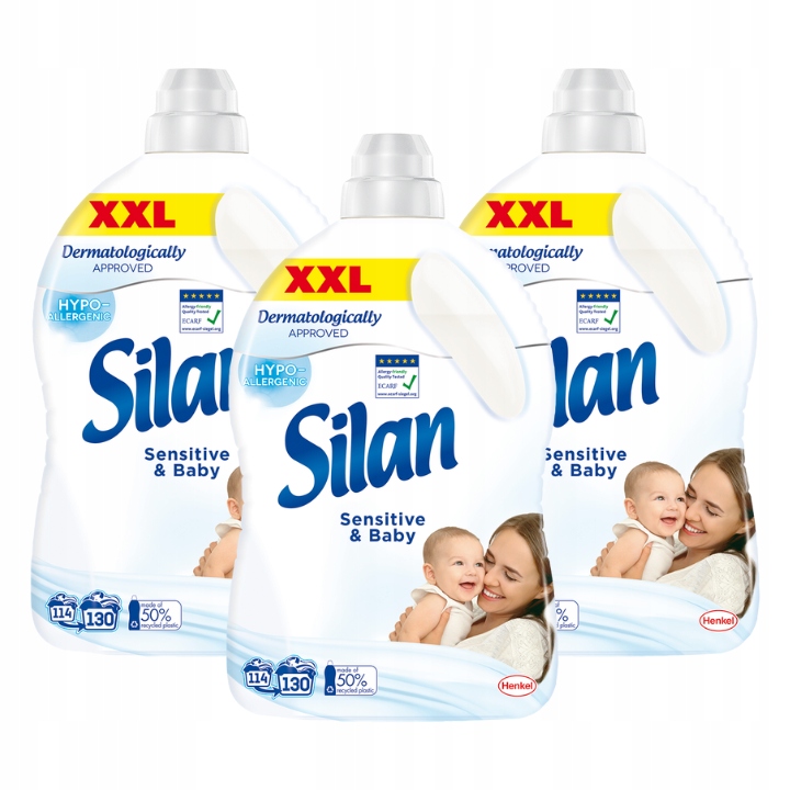 Levně Silan tekutá aviváž Sensitive 390pr 2,86L x3