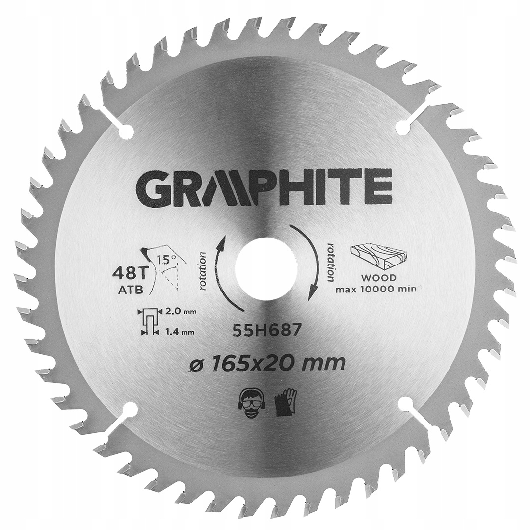 

Tarcza do pilarko-zagłębiarki, widiowa, 165 x 1.4