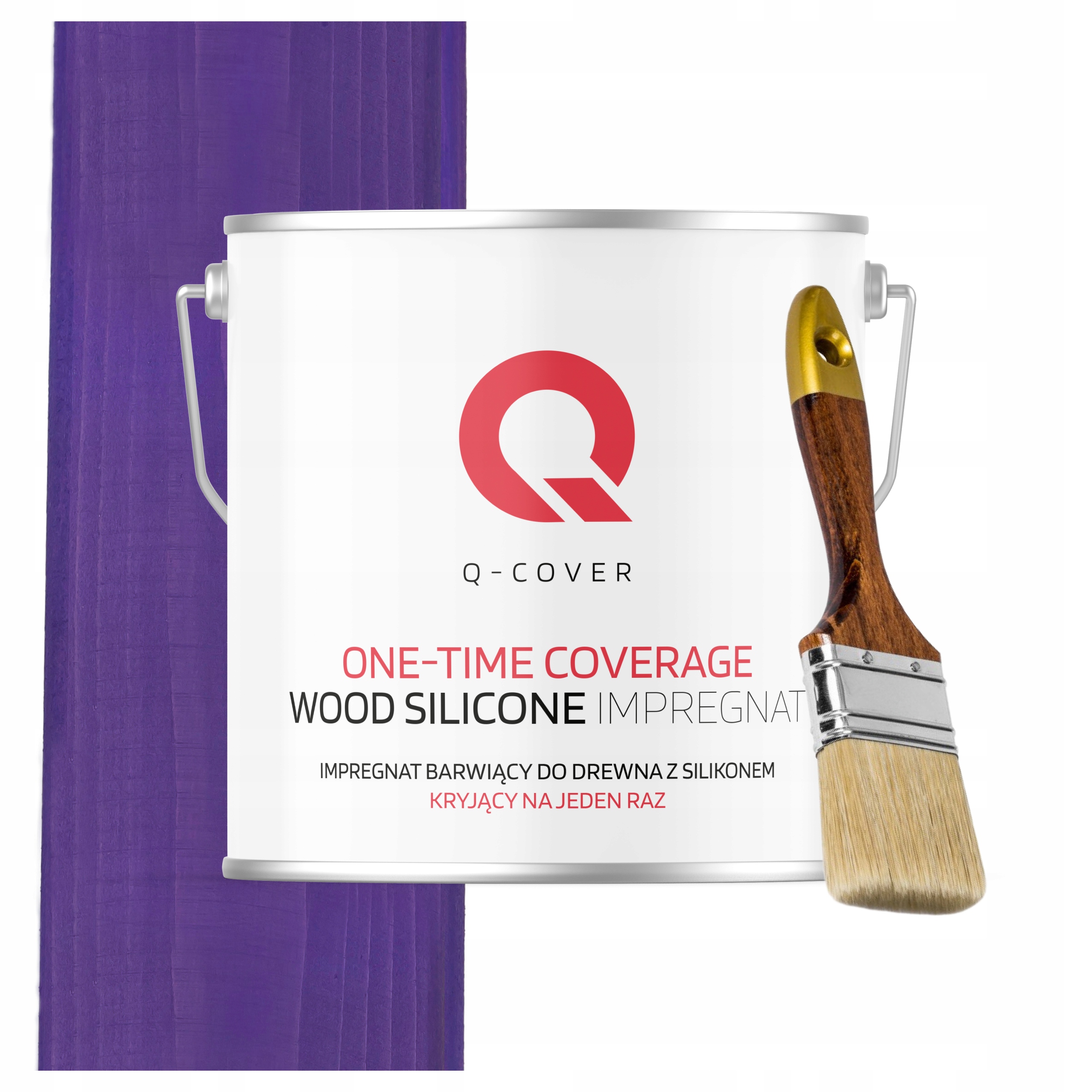 Barva Impregnát na dřevo Ochrana a barva v jednom 5L Fialová Štětec