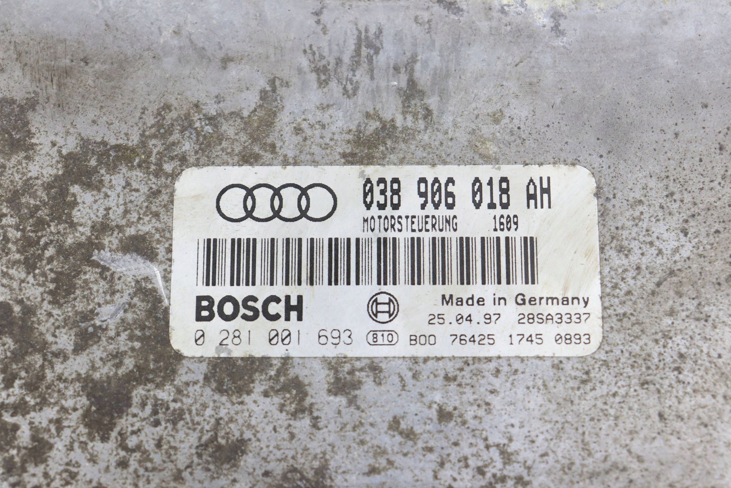 AUDI A3 8L module control unit of the engine 1.9 TDI 038906018AH 0281001693