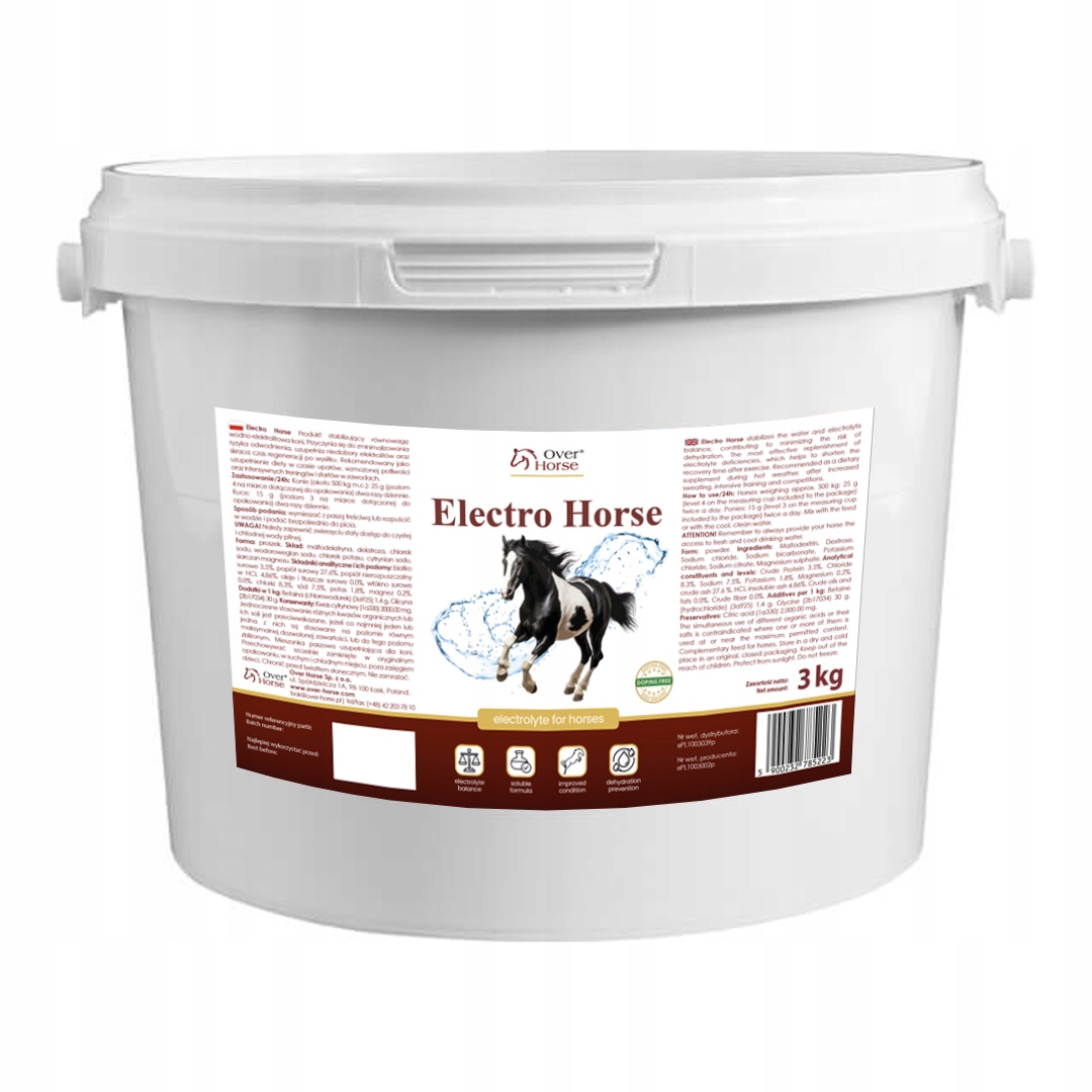 Elektrolyty pro koně Over Horse Electro Horse prášek 3 kg