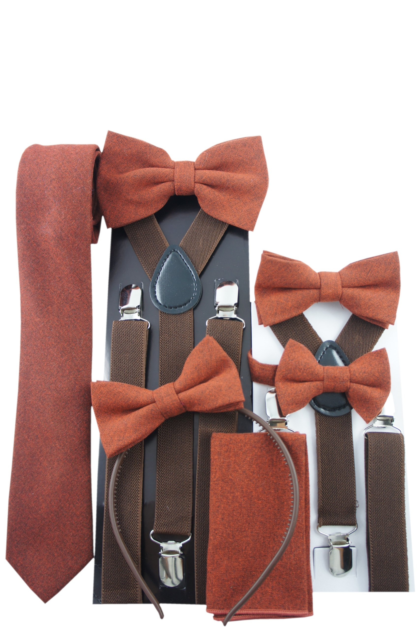 BRĄZOWA MELANŻ Poszetka MATOWA chusteczka wypustka Materiał dominujący poliester