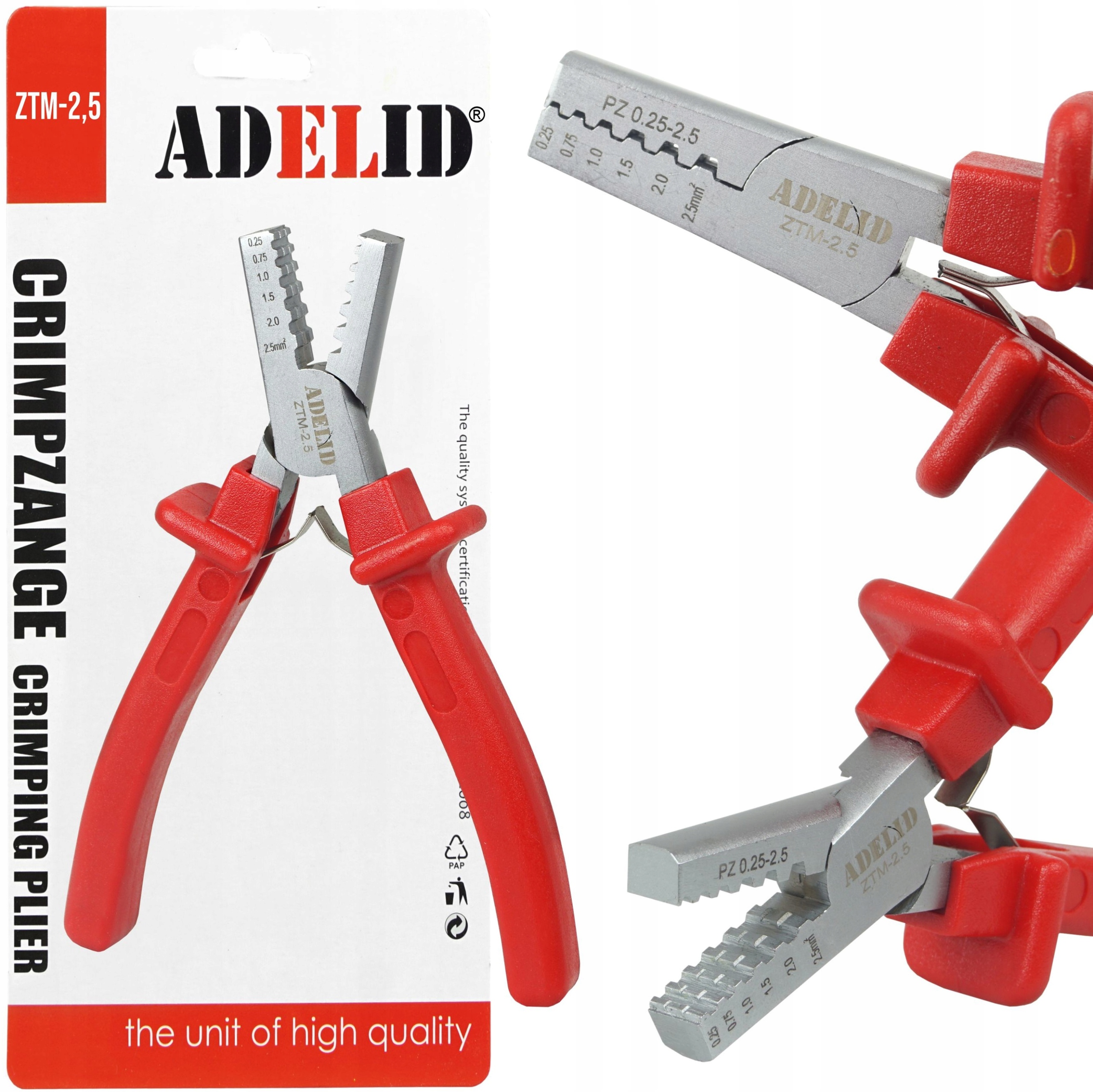 ZACISKARKA PRASKA DO KABLI TULEJEK KOŃCÓWEK 2,5