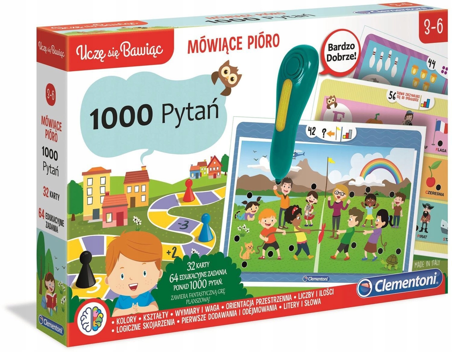 CLEMENTONI MÓWIĄCE PIÓRO 1000 PYTAŃ PRZEDSZKOLA