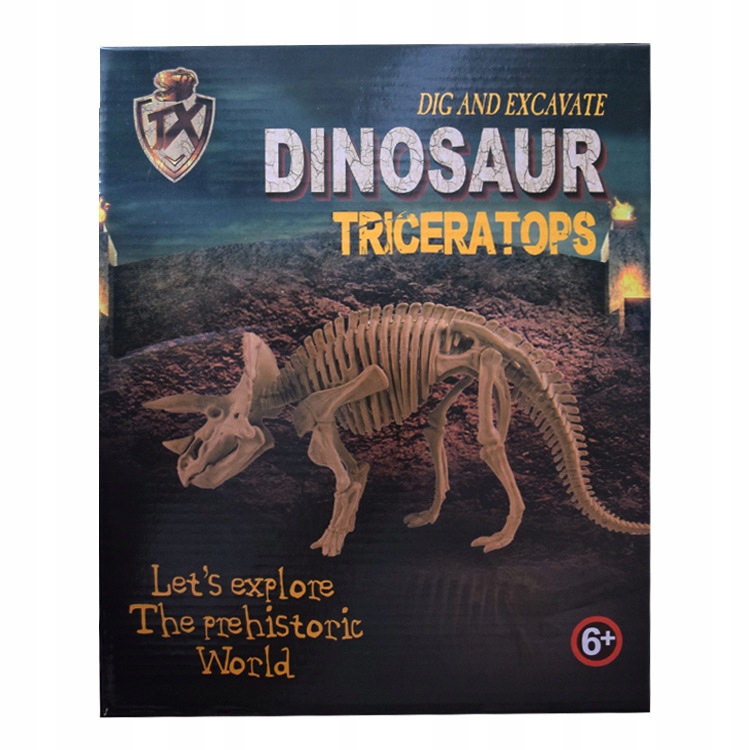 Wykopaliska archeologiczne dinozaurów Triceratops