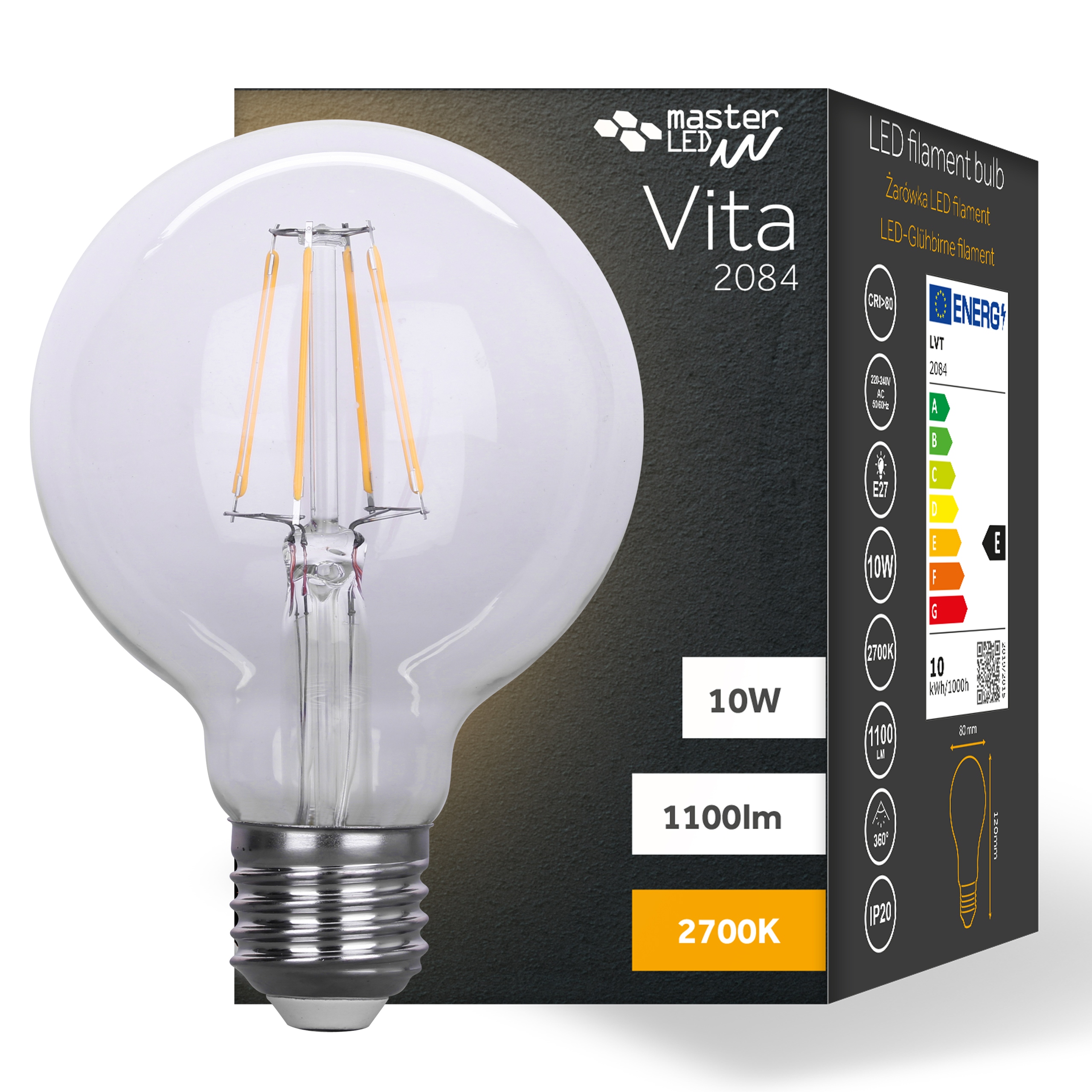 

Żarówka Led E27 Filament Edison Retro Ozdobna 10W
