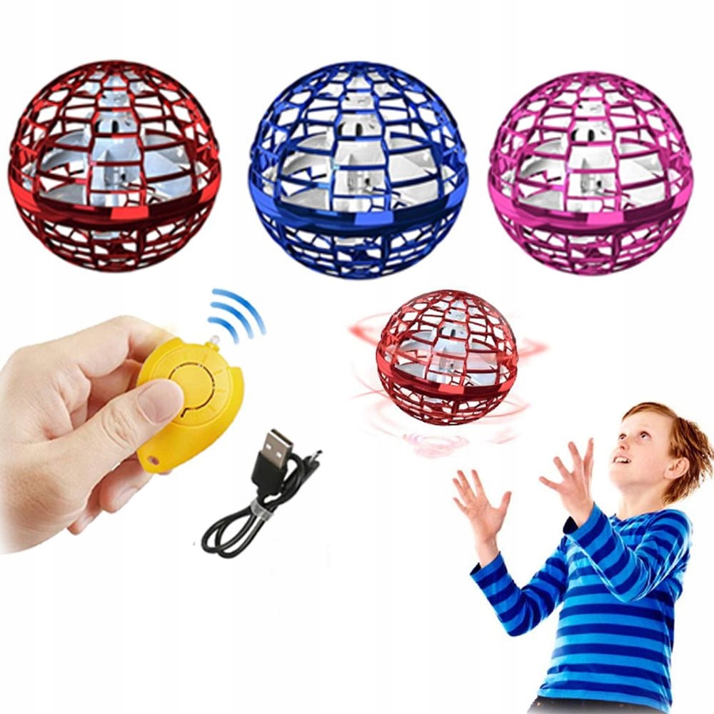 

Latająca Kula Dron Piłka Zabawka Ufo Usb Led 9,5cm