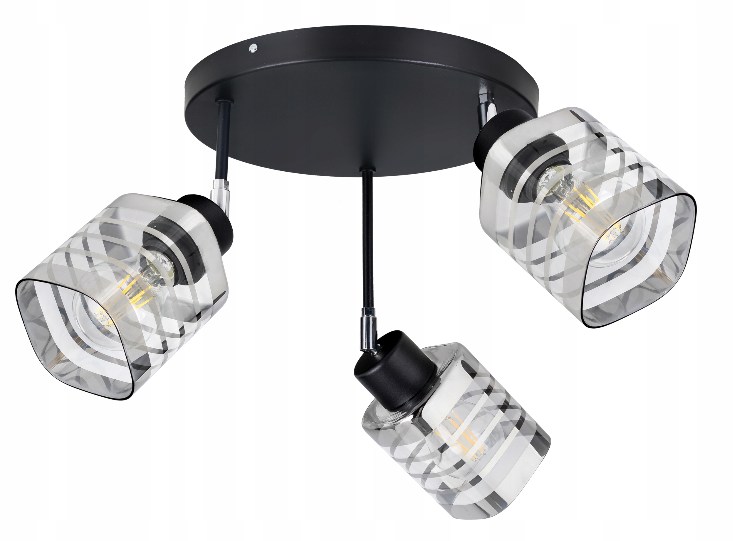 Lampa sufitowa Plafon ruch Żyrandol Klosz Szklany