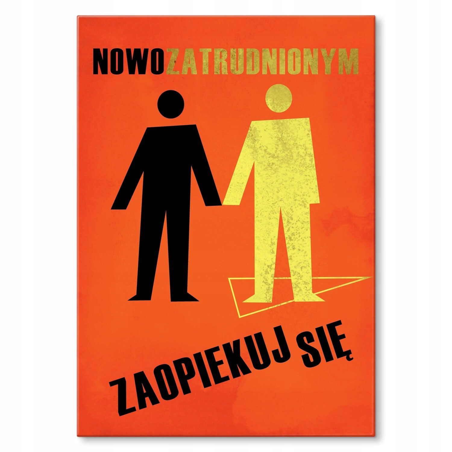 Kovový plakát Nově zaměstnaný Štítek Plech 30 x 42 cm Dárek