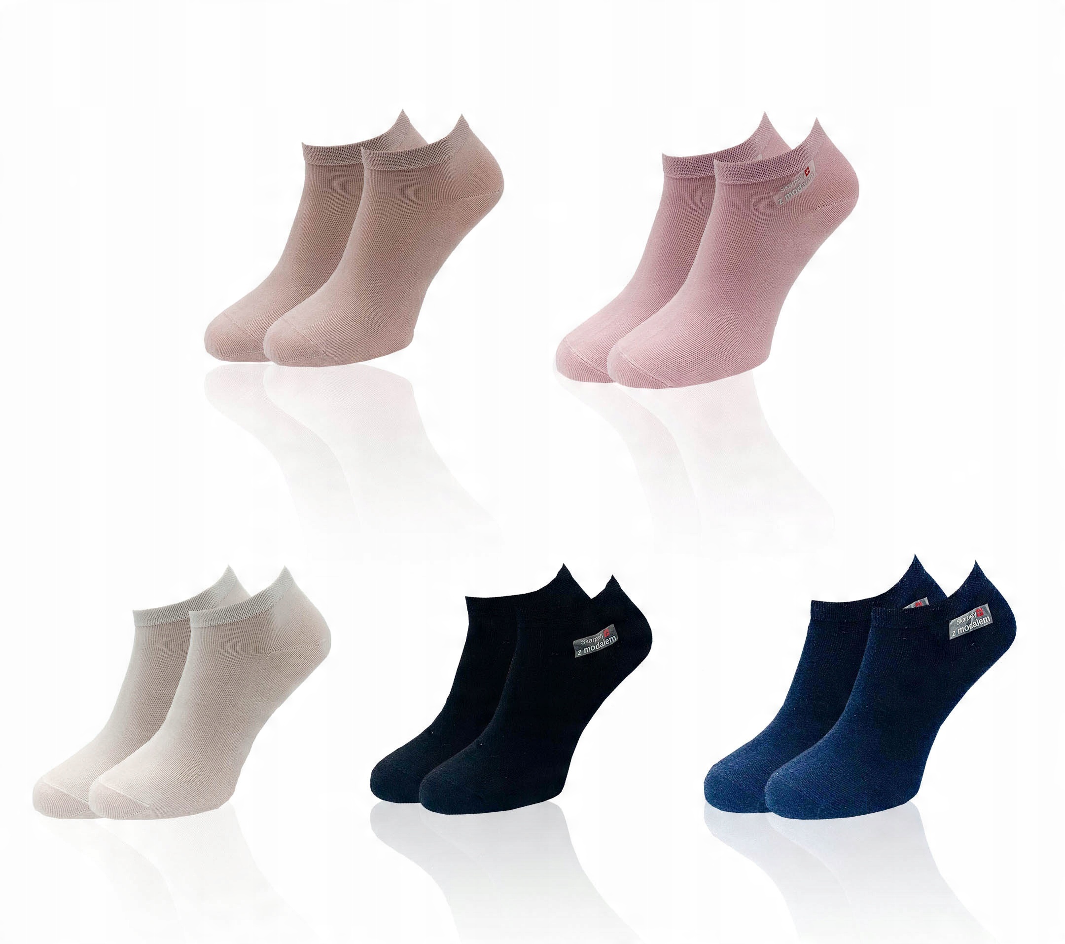 

5x Skarpety Damskie Stopki Jednolite 35-39