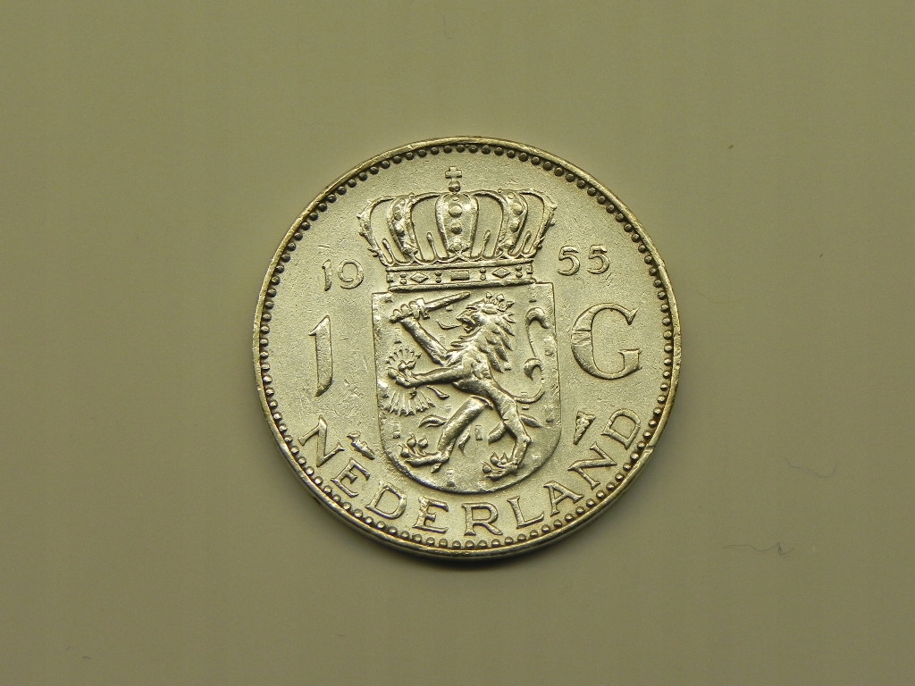 3163/ 1 GULDEN 1955 HOLANDIA (SREBRO)