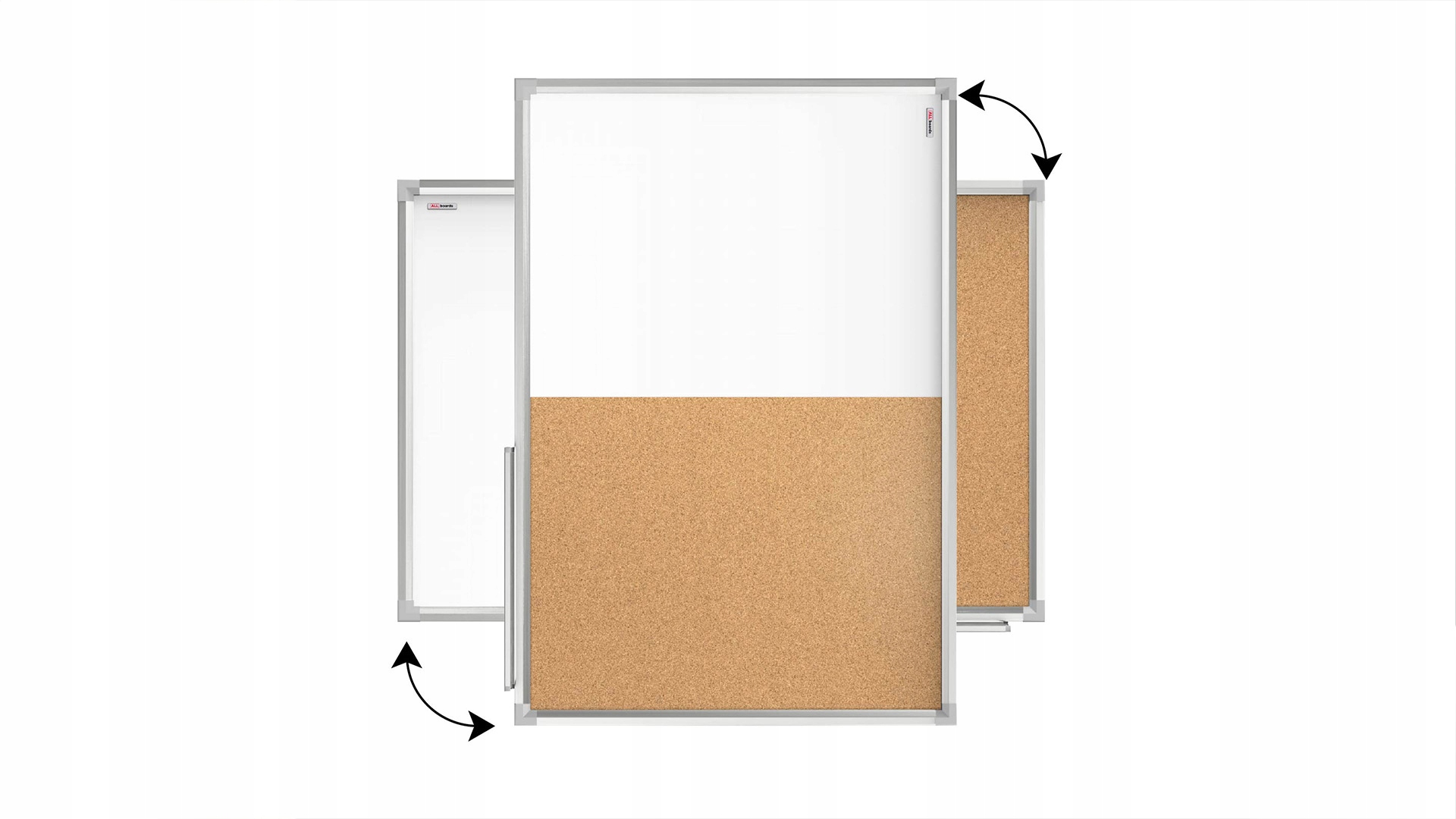 Tablica magnetyczna korkowa 90x60 typu COMBI Kolor biały