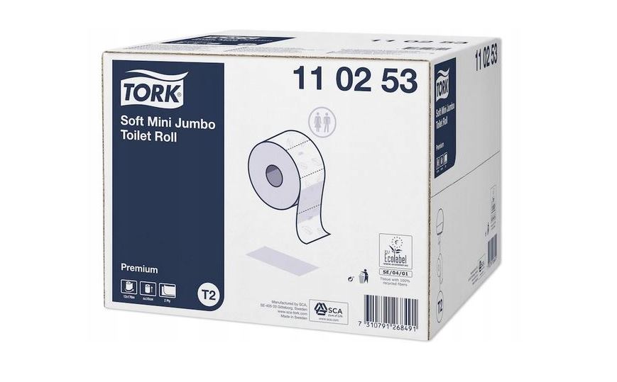 

Papier toaletowy Tork Jumbo 110253 Biały 170m Prem