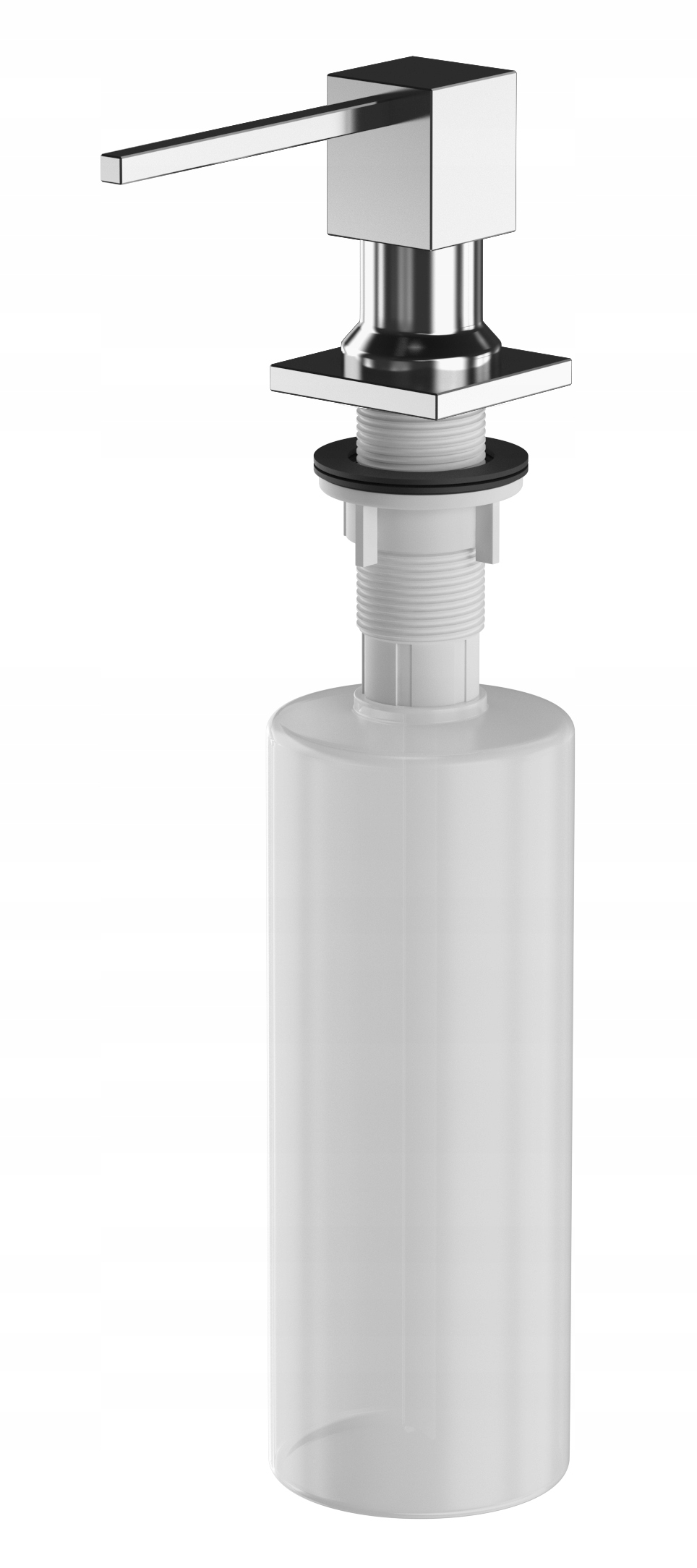 DOZOWNIK CHROM PŁYNU MYDŁA DO ZLEW KWADRATOWY Linia DOZOWNIK