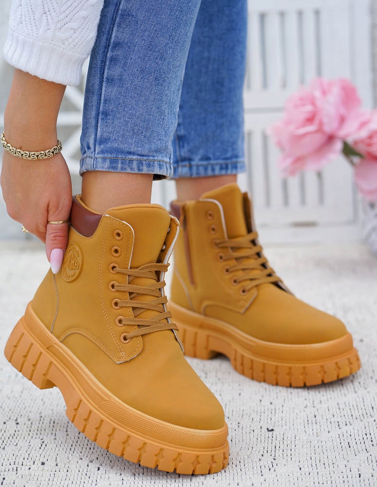 Botki Trapery Treckingowe Gruba Podeszwa Camel 40 Kod producenta 451-44