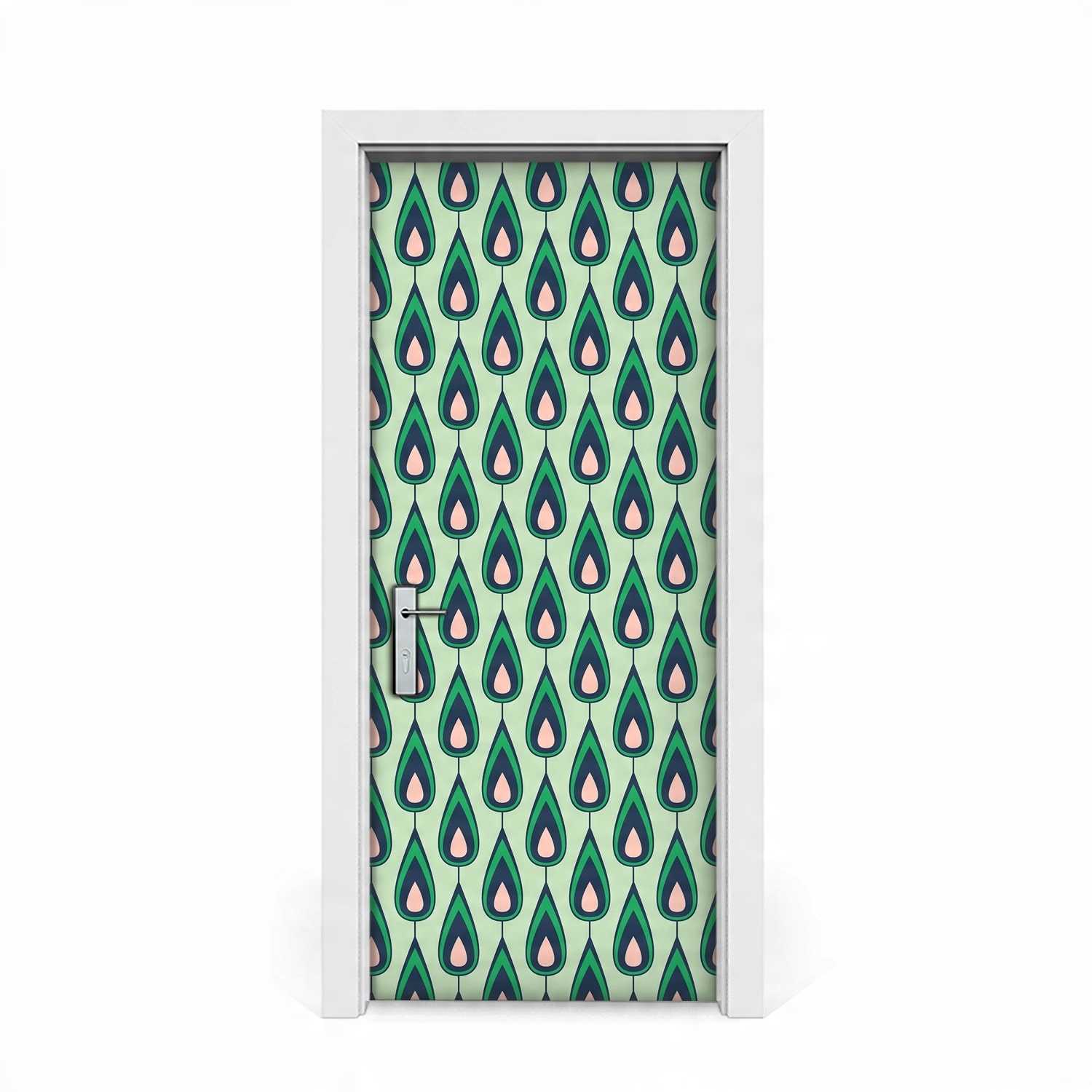 

Naklejka na drzwi Vintage zielone łeski 85x205