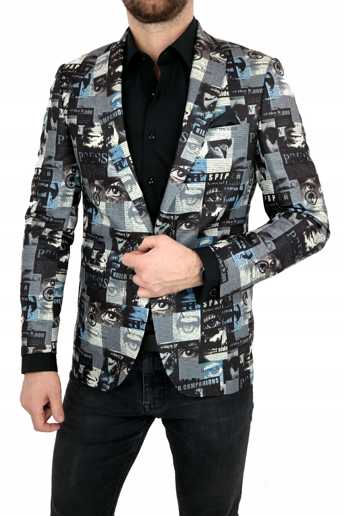 GIOVANNI PERA Marynarka męska D406 magazyn 48 S Rozmiar 48