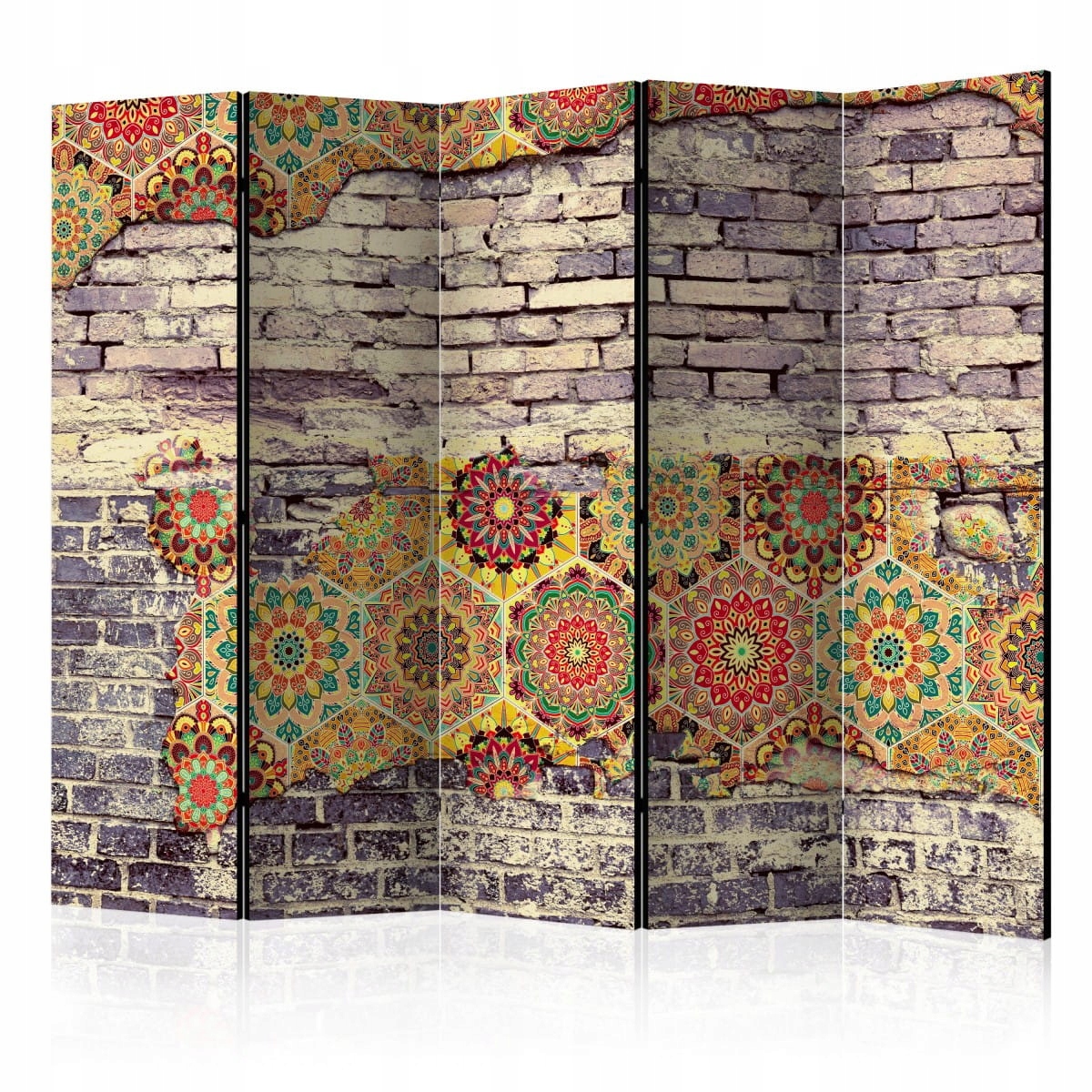 Parawan 5-częściowy - Kolorowe równanie II