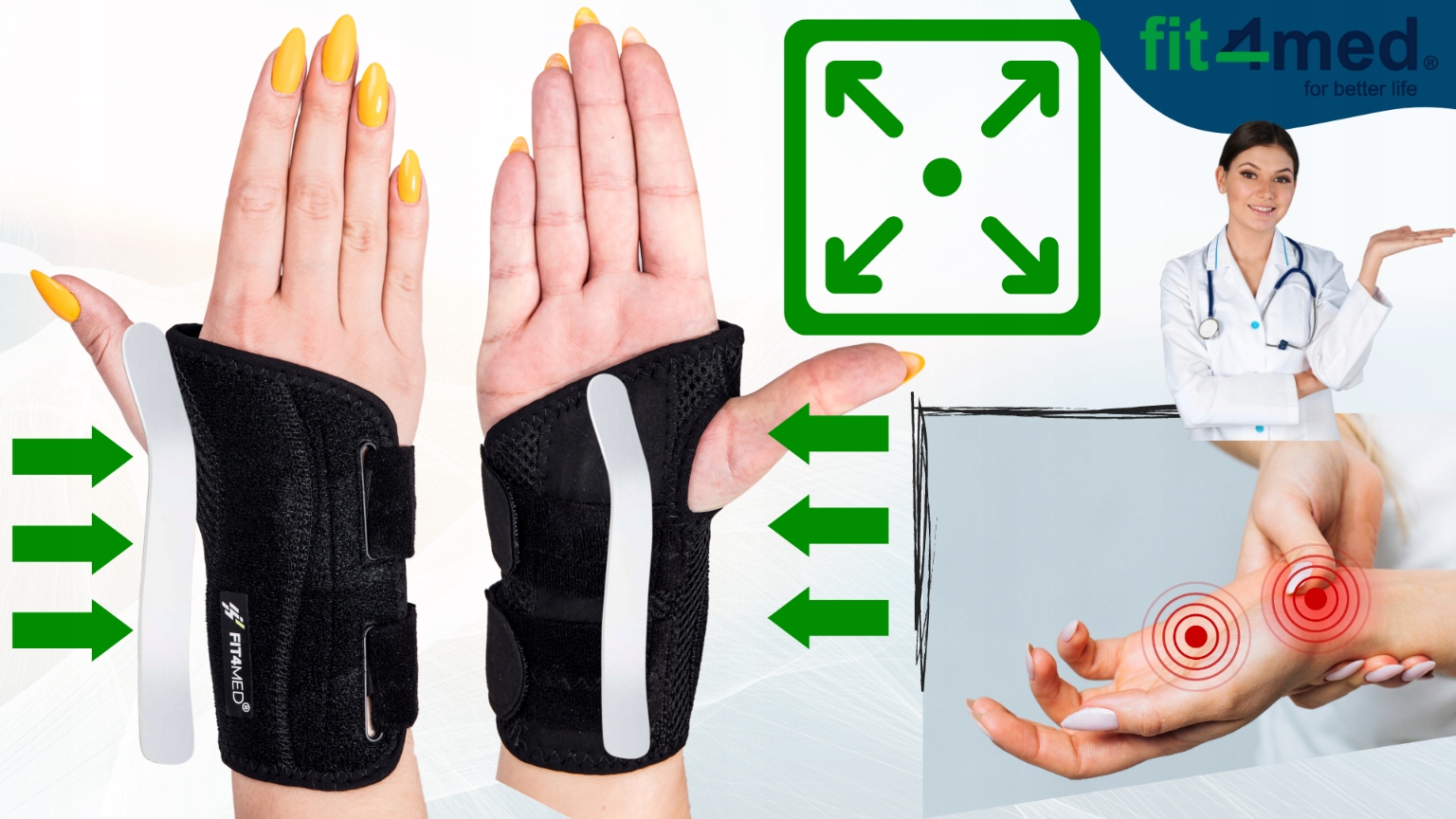 STABILIZATOR ORTEZA USZTYWNIACZ NADGARSTKA DŁONI SOLIDNIE USZTYWNIA WYGODNA Cechy dodatkowe brak