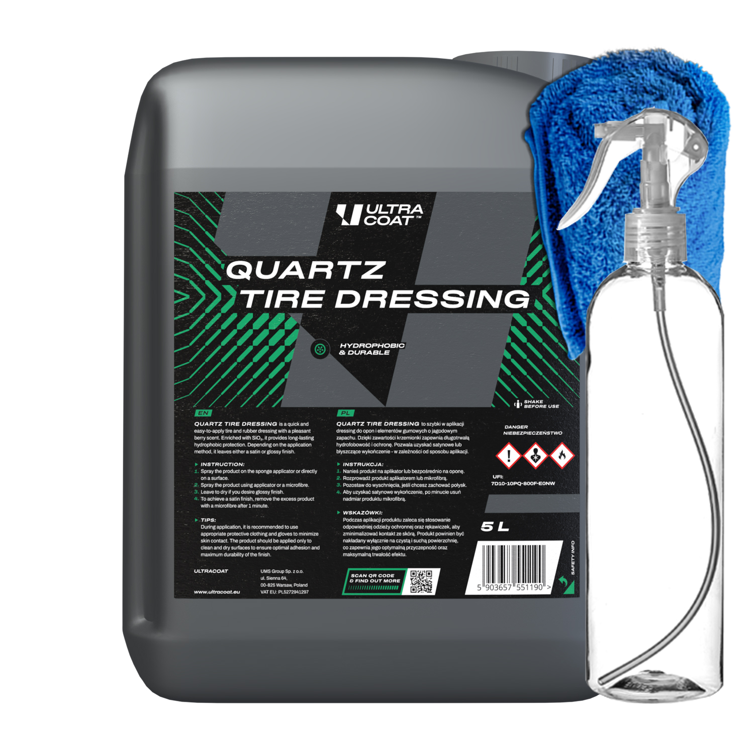 Ultracoat Quartz Tire Dressing 5L dressing na pneumatiky