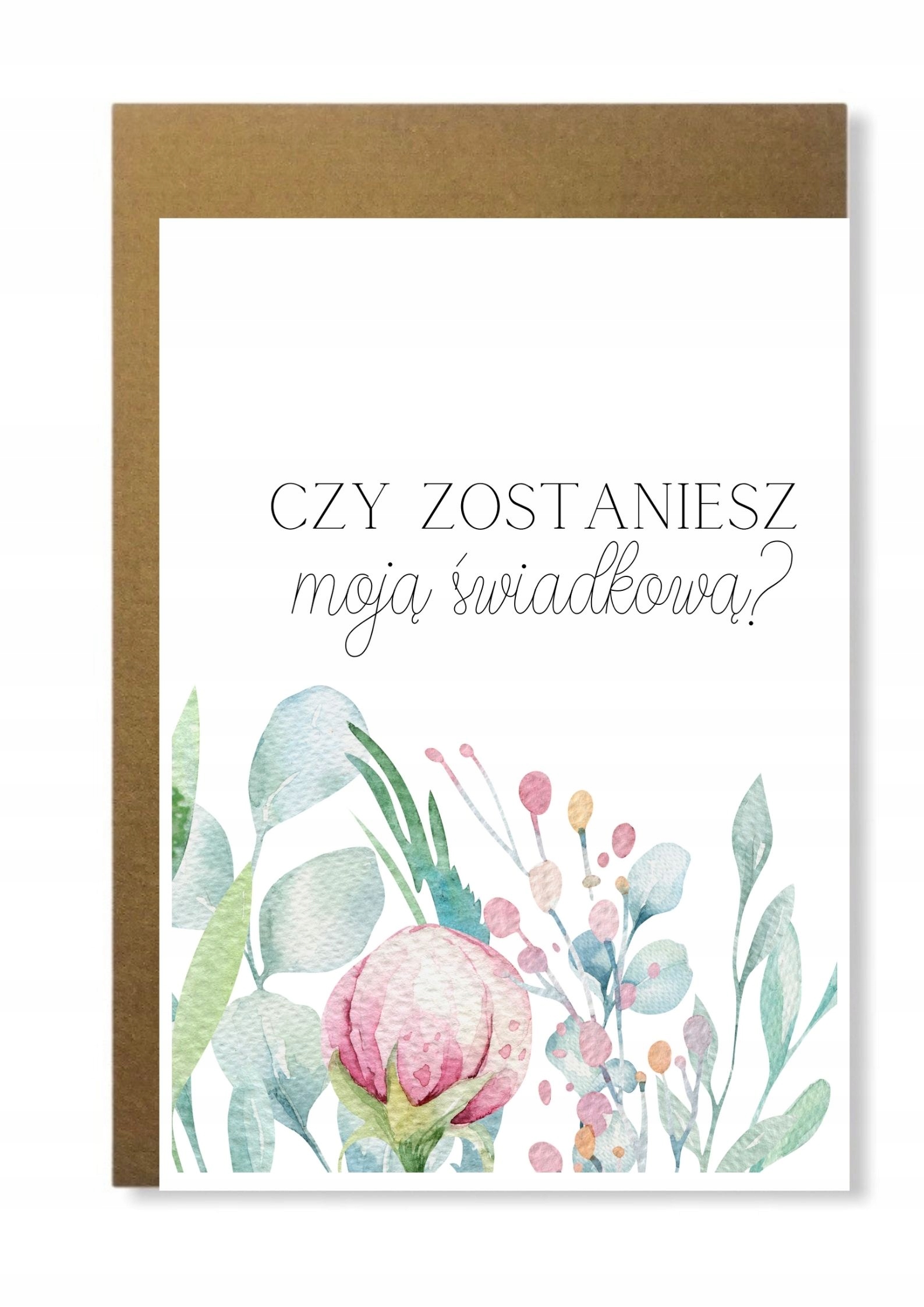 Kartka dla świadkowej zostaniesz moją świadkową