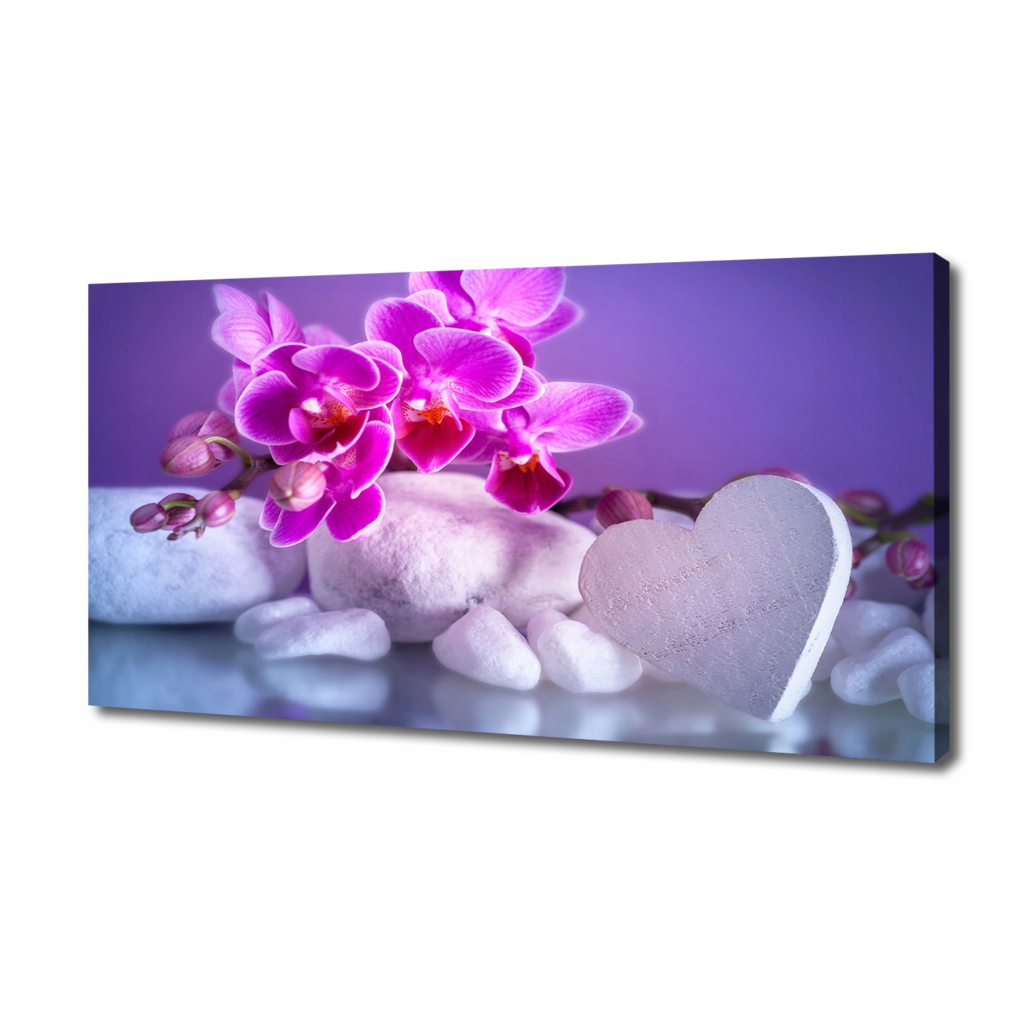 

Foto obraz na płótnie Orchidea i serce 140x70 cm