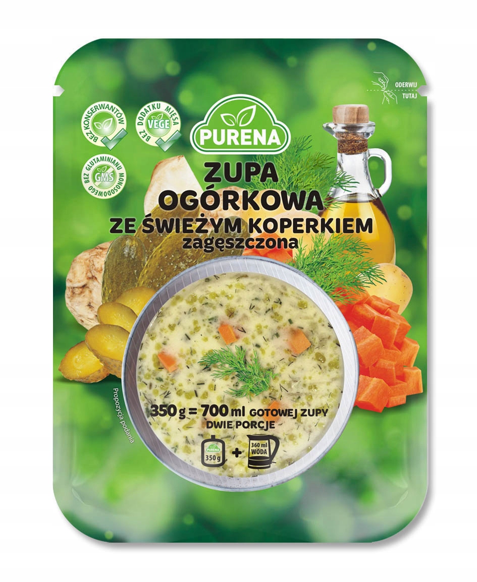 7 x Purena okurková polévka s čerstvým koprem zahuštěná 350 g
