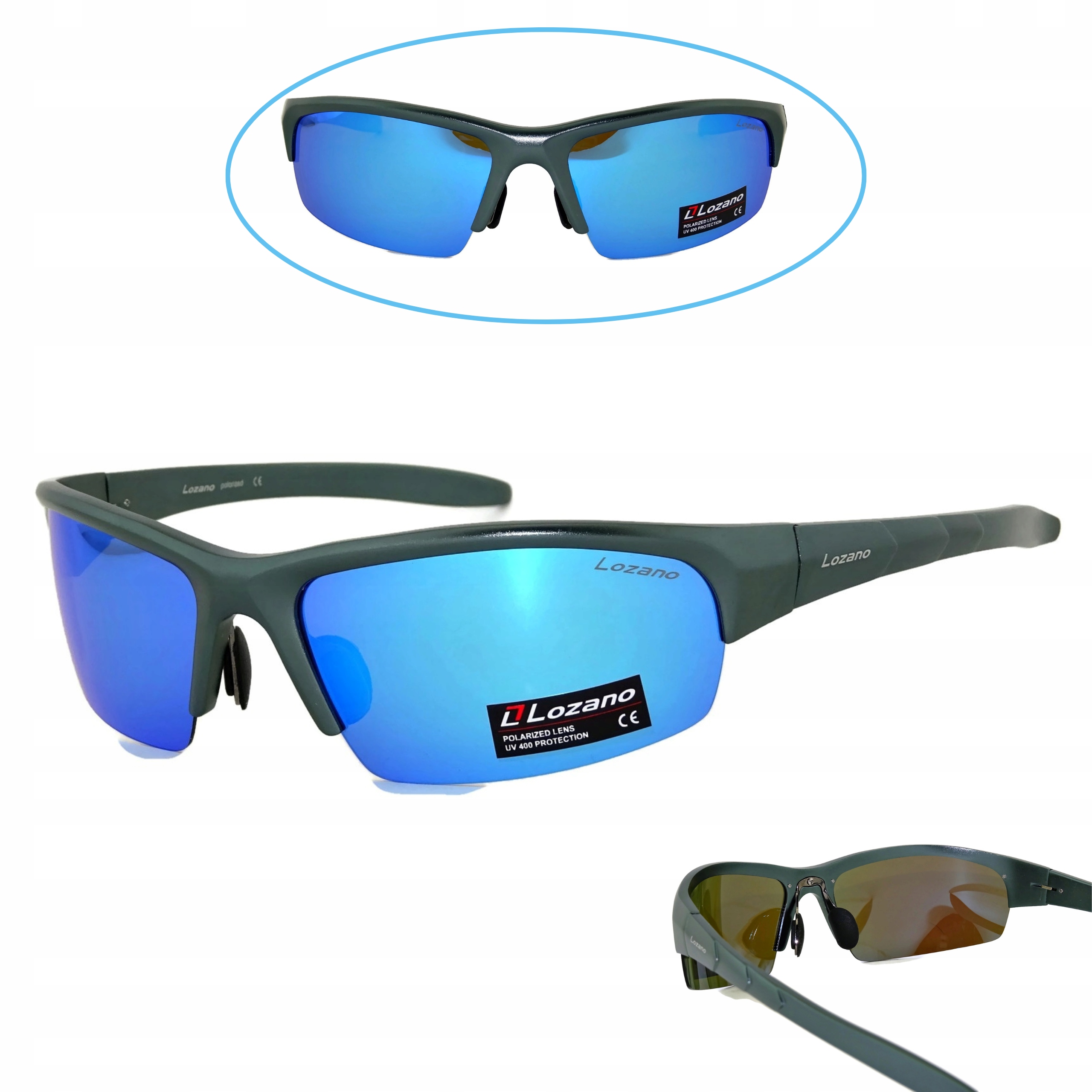 Pánské Polarizační Brýle – Modré Zrcadlovky Do Auta Pouzdro