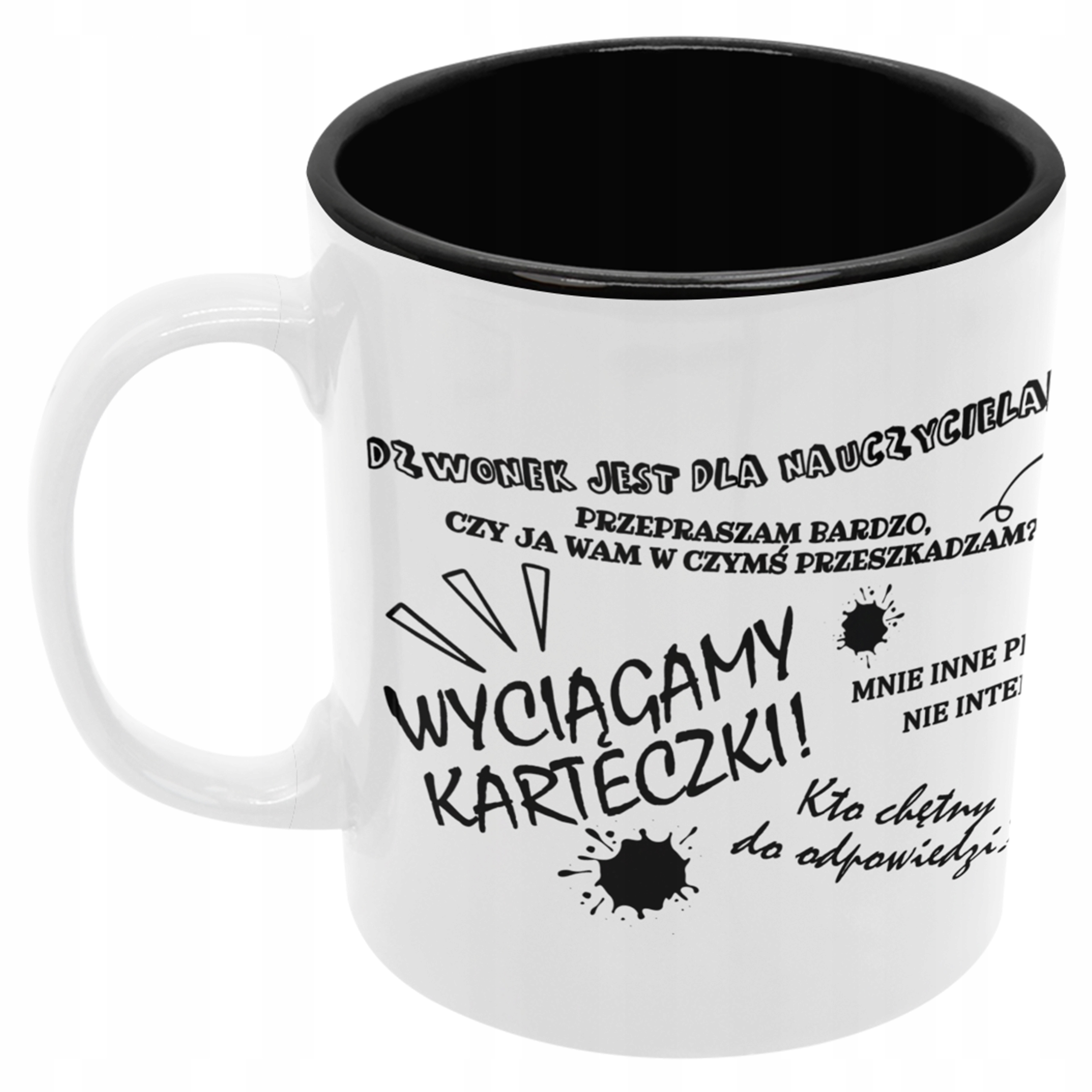 

Kubek dla nauczyciela nauczycielki czarny