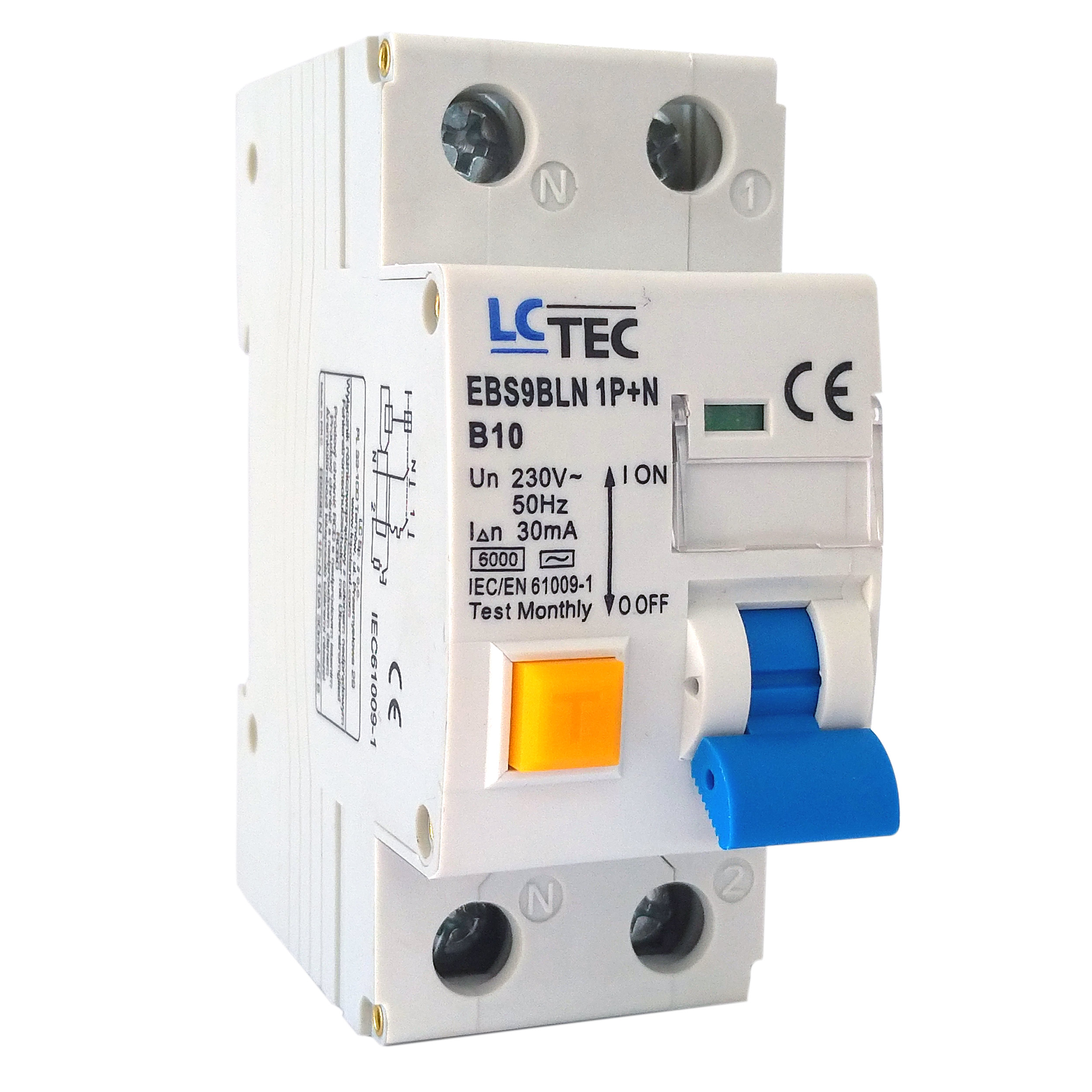 

Wyłącznik Różnicowo-nadprądowy Różnicówka 2P 10A