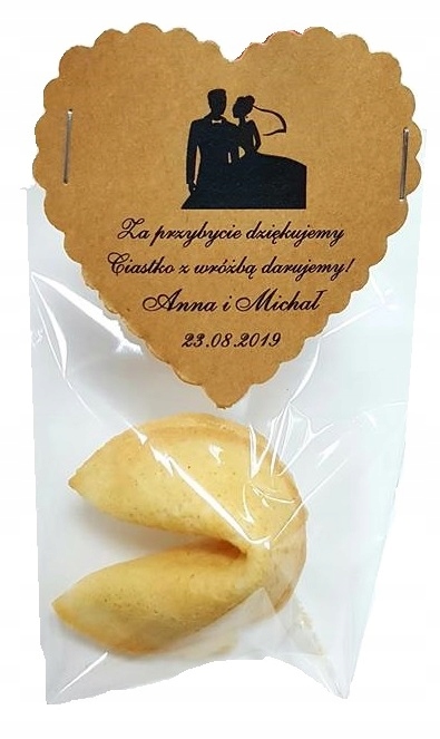 

ciasteczka z wróżbą podziękowanie za przybycie eko