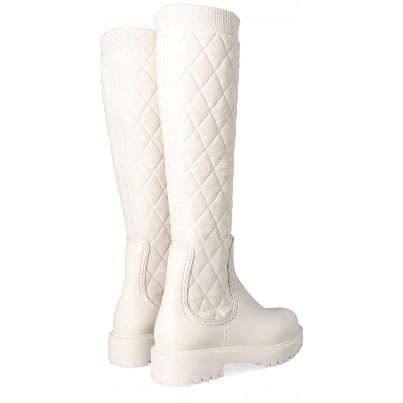 Wysokie kalosze premium - UNISA OFF WHITE 38 Płeć kobieta